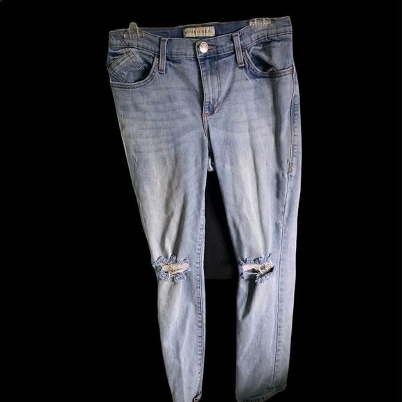 Rock & Republic ripped jeans rinse wash size 8 slim leg - Picture 1 of 6